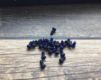Fits Spyderco Lai Amalgam • BLUE Titanium Pocket Clip Screws