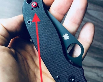 Spyderco Paramilitary 2 • Scale Insert Stud • 1x Ring + Screw / Red