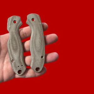 Fits Spyderco Para 3 CUSTOM Micarta Scale Set - Spyderco Upgrade Hardware - PM3 Scales - Knife Customization - One Set