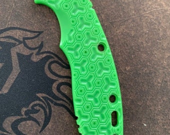 Fits Hinderer XM-18 3.5” - COMB GRIND Custom G-10 Scale / One Scale  - Green