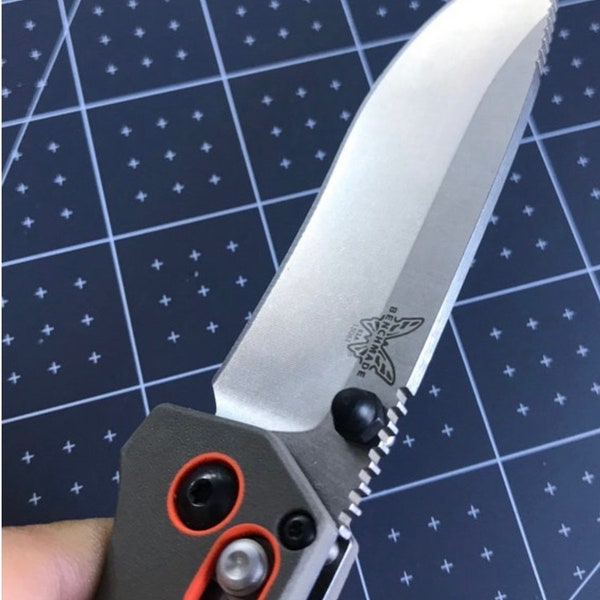 Fits Benchmade Mini Presidio II • Hex Helmet Thumb Stud • Black • 1x Thumb Stud - More Models Listed