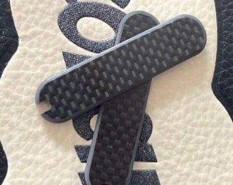 Kit de repuesto de escala de 58 mm Navaja de fibra de carbono de 58 mm Navajas personalizadas Mejoras de cuchillos Escalas de repuesto de cuchillos de 58 mm