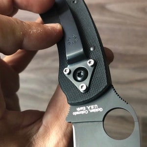 Spyderco Military G-10 Models • NASA TITANIUM Pocket Clip Screws - 3x Pocket Clip Screws Per Order Fits Many Spyderco Models Spyderco Knives