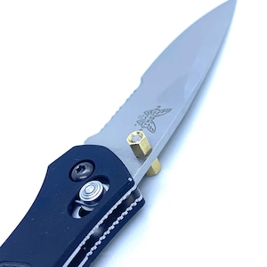 Fits Benchmade Knives • BRASS Double HEXO Thumb Stud • Solid Brass Studs Benchmade Knife Upgrades Benchmade Knives • 1x Thumb Stud Per Order