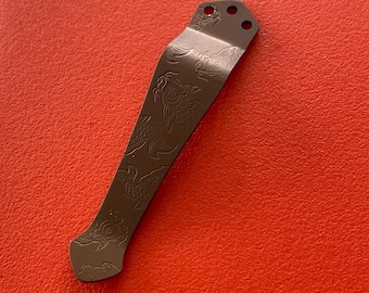 Emerson Knives Replacement TITANIUM COY Pocket Clip Custom Made Emerson Knife Pocket Clip