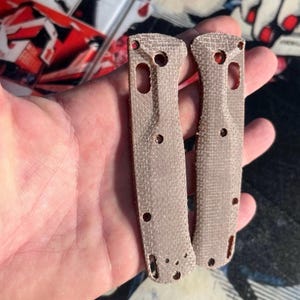 Fits Bugout MICARTA CNC Scales • Compatible With Benchmade Full Sized Bugout Only • Custom Hardware • Replacement Parts Benchmade Knives