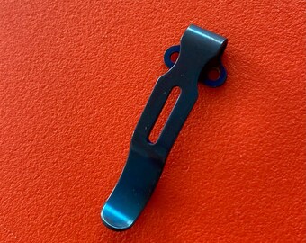 ProTech Godfather Godson TR-1 TR-2 TR-3 Series • Krótki głęboki klips kieszonkowy do noszenia w kieszeni, anodowany na niebiesko, wymienny klips kieszonkowy • 1x klips kieszonkowy