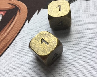 Made To Order 5x Piece Set * 2-7 week delay * Heavy Metal Dice • Cutsom Made • Light Bronze