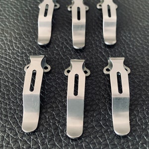 Benchmade Freek Family Models • Deep Carry • Short Pocket Clip • Silver 1x Clip