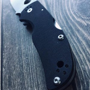 Fits Spyderco Native 5 G-10 • Grade 5 TITANIUM TORX Scale Screws • 4x Scale Screws Spyderco Knife Upgrades Custom Spyderco Knives Screws