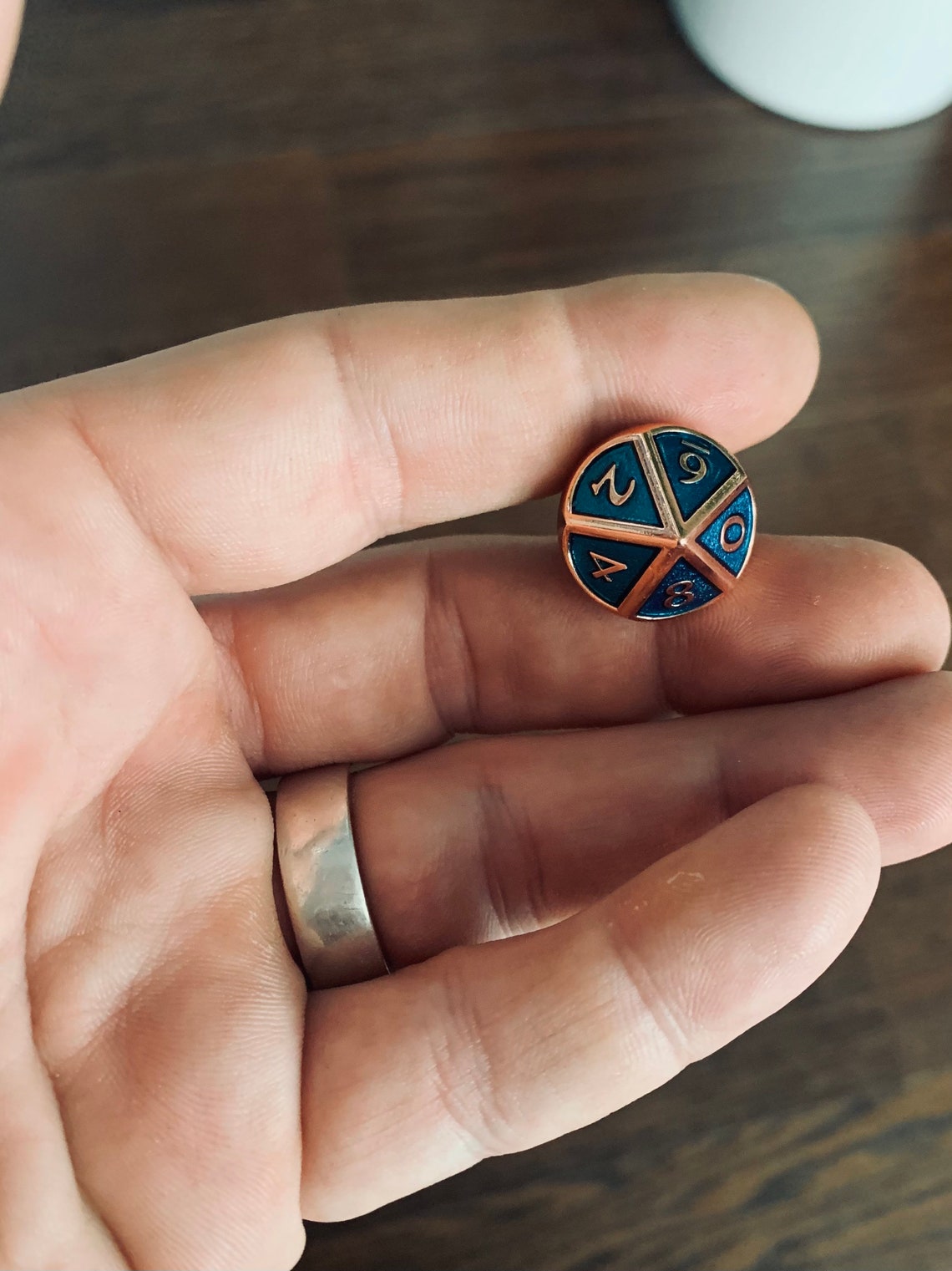 NINE Sided Dice Blue Copper Trim One Dice Per Order Etsy