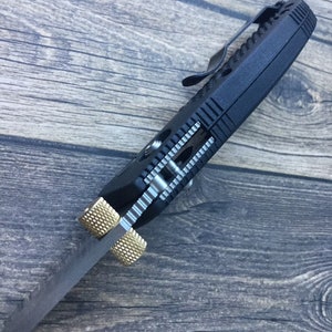 Fits Benchmade Mini Griptilian + Large Griptilian Double XXL Brass Thumb Stud Custom Benchmade Thumb Stud Benchmade Knife Upgrades - 1x Stud