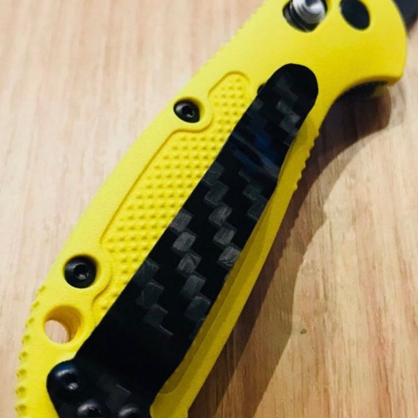 Fits Benchmade Barrage Models • BLACK Carbon Fiber Pocket Clip 1x