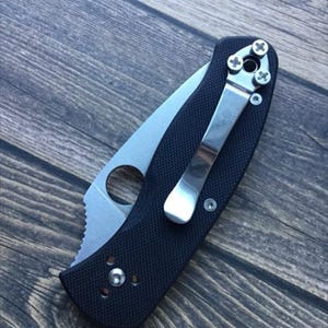 Spyderco Tenacious + Ambitious + Resilience + Persistence • PHILIPS Pocket Clip Screws • 3x Pocket Screws Spyderco Custom Pocket Clip Screws