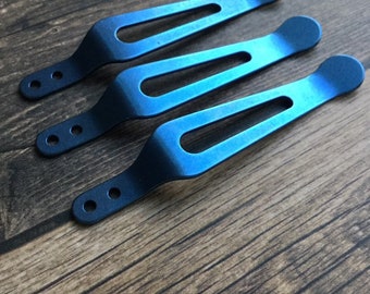 Fits Zero Tolerance Knife Models • Blue Titanium Pocket Clip Check List for Compatibility - 1x Pocket Clip Per Order - Zero Tolerance Parts