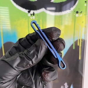 Titanium Key Holder  Pocket Slip Model EDC EDC Keychain Slip 2.75” Long Pocket Insert Titanium Grade 4 / 1x Piece - Anodized Blue