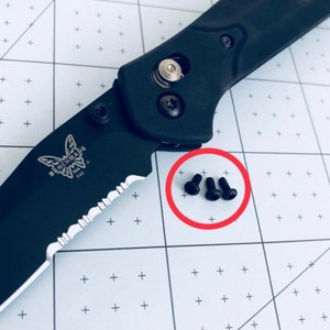 Benchmade Knives • BLACK TORX 8 Pocket Clip Screws 3x Replacement Screws Fits Benchmade Osborne Bugout Bailout 707 Mini Osborne Mini Bugout