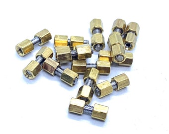 Cold Steel Air Lite Drop Point • BRASS Double HEXO Thumb Stud • Solid Brass Studs / 1x Thumb Stud Per Order