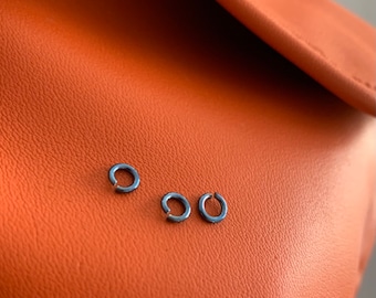 Titanium Mini Ring • Open End • Blue • 1x Piece Per Order - 5mm