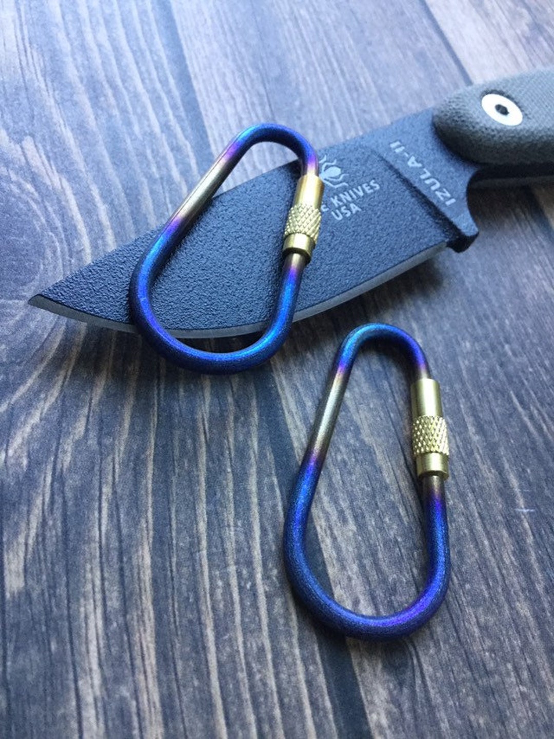 Titanium Keyring Edc Titanium Keychain Ring Rainbow Titanium Custom EDC Gear Pocket Carry ...