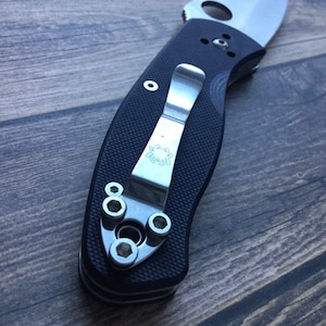 Spyderco Tenacious + Ambitious + Resilience + Persistence • SILVER BARREL Pocket Clip Screws • 3x Pocket Screws Spyderco Custom Clip Screws