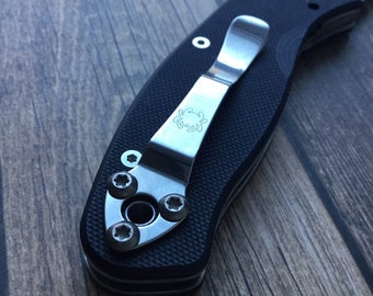 Passend für Spyderco Tenacious + Ehrgeizige + Belastbarkeit + Persistence • TITANIUM Taschenclip-Schrauben • 3x Taschenschrauben Custom Clip-Schrauben