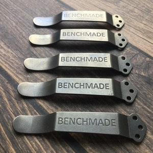Benchmade Knife Models SILVER OG Pocket Clip • Many Benchmade Models Listed Benchmade Pocket Clip Upgrades • 1x Pocket Clip Per Order