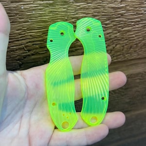 Fits Spyderco Para 3 CUSTOM G-10 CNC Scale Set - One Set / Clear Spyderco Knife Upgrades Spyderco Knives Custom Knives Spyderco PM3 Scales