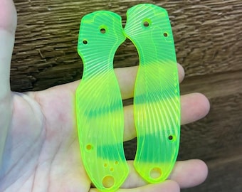 Fits Spyderco Para 3 CUSTOM G-10 CNC Scale Set - One Set / Clear Spyderco Knife Upgrades Spyderco Knives Custom Knives Spyderco PM3 Scales