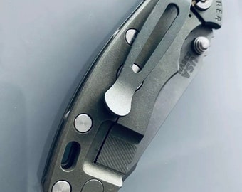 Rick Hinderer XM-18 Models • Brass Phillips Replacement Pocket Clip + Filler Tab Screws • 4x Screws Per Order
