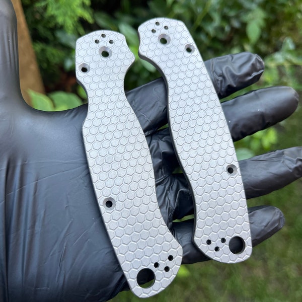 Passend für Spyderco Paramilitary 2 CUSTOM Titanium CNC Scale / SP2 # HC - One Set