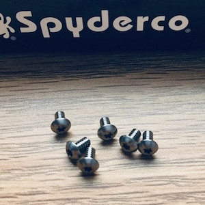 Spyderco Tenacious + Ambitious + Resilience + Persistence TOP GRADE TITANIUM Pocket Clip Screws 3x Pocket Screws Spyderco Custom Clip Screws