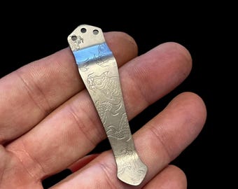 Clip de bolsillo de repuesto de titanio para cuchillos Emerson. Clip de bolsillo para cuchillo Emerson hecho a medida.