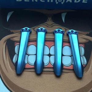 Fits Benchmade Knife Models • Titanium 3D Milled Pocket Clip • Custom Made Benchmade Upgrade Benchmade Pocket Clip • 1x Pocket Clip BLUE