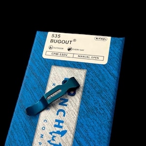 Benchmade Knives BLUE Short Deep Carry Pocket Clip • Many Benchmade Models Listed Benchmade Pocket Clip Upgrades • 1x Pocket Clip Per Order