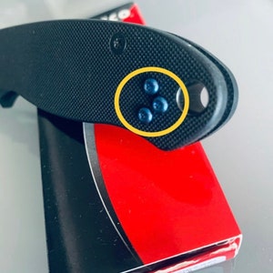 Spyderco Para 3 + Native 5 G-10 + Military + More • 3x Blue Titanium Scale Insert Screws • Spyderco Custom Hardware Spyderco Upgrades