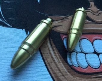 Bullet Pendant • Solid Brass • Heavy Duty • Aprox 2"