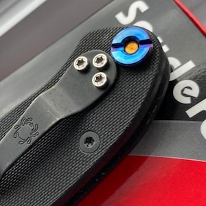 Fits Spyderco Paramilitary 2 + Para 3 + Manix 2 Lightweight Titanium Lanyard Stud 1x Stud Per Order Spyderco Knives Spyderco PM2 PM3 + More