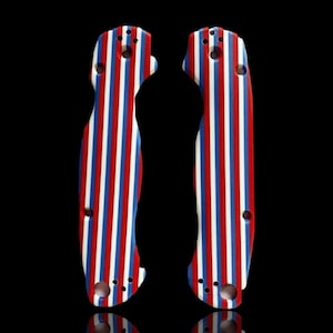 Fits Spyderco Paramilitary 2 - PM2 CUSTOM G-10 CNC Scale Set - One Set / Candy Cane Edition