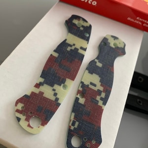 Spyderco Paramilitary 2 CUSTOM G-10 CNC Scale / SP2#G10 - One Set - Dark Digi