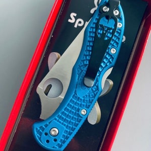 Fits Spyderco Endura 4 FRN Delica 4 Para 3 Manix Yojimbo 2 Models • BLACK Titanium Gladiator Pocket Clip Models Check List - 1x Pocket Clip
