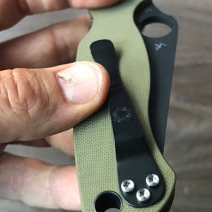 Spyderco Delica FRN + Endura • NASA TITANIUM Pocket Clip Screws - 3x Pocket Clip Screws Per Order Fits Many Spyderco Models Spyderco Knives