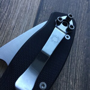 Spyderco Tenacious + Ambitious + Resilience + Persistence • TITANIUM SH Pocket Clip Screws • 3x Pocket Screws Spyderco Custom Clip Screws