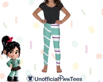 Vanellope Real Racer Leggings Toddler Sugar Rush Stretch Pants Girls Disney Leggings Wreck It Ralph Von Schweetz