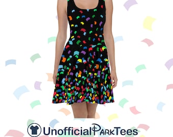 Mickey&#39;s 90th Birthday Celebration Skater Dress Women&#39;s Confetti Dress Minnie Mouse Disney World Disneyland