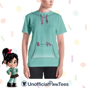 Vanellope Real Racer T Shirt Sugar Rush Top Women&#39;s Disney Costume Wreck It Ralph Von Schweetz Cosplay