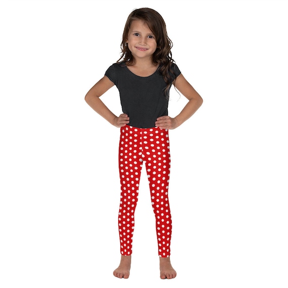 Minnie Mouse Polka Dot Red Leggings Girl s Youth Toddler Pants Disney World Disney Land Etsy Canada