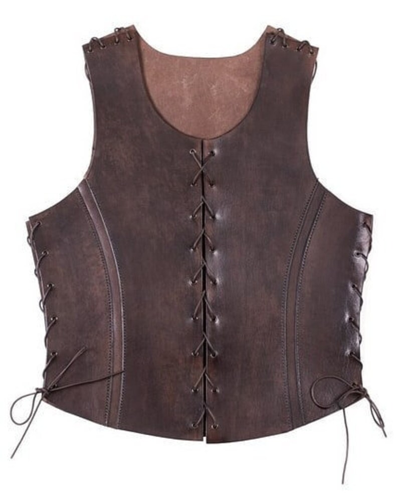 Leather Breastplate with front laces Etsy