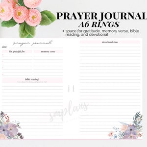 A6 Rings Prayer Journal | Etsy