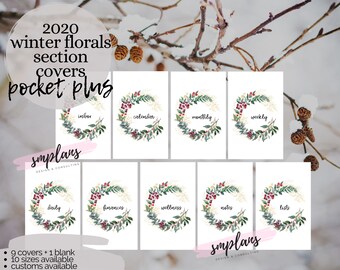 Section Covers - WINTER Floral Notes (2020) - Pocket PLUS Rings